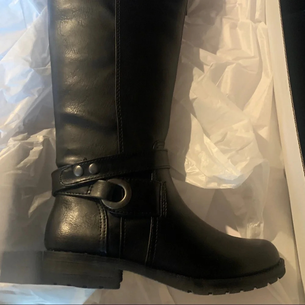 Natural Soul Blair Black Tall Ridding Boot Comfort - Picture 4 of 8